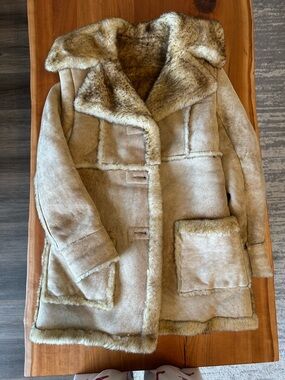 Vintage 1970s Suede & Lamb Shearling Jacket